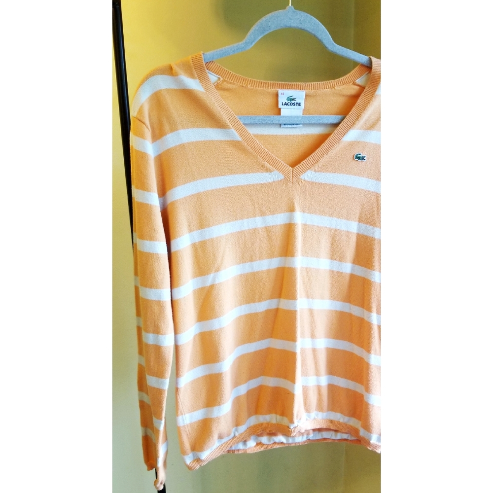 (Vintage) Lacoste Orange Striped Sweater